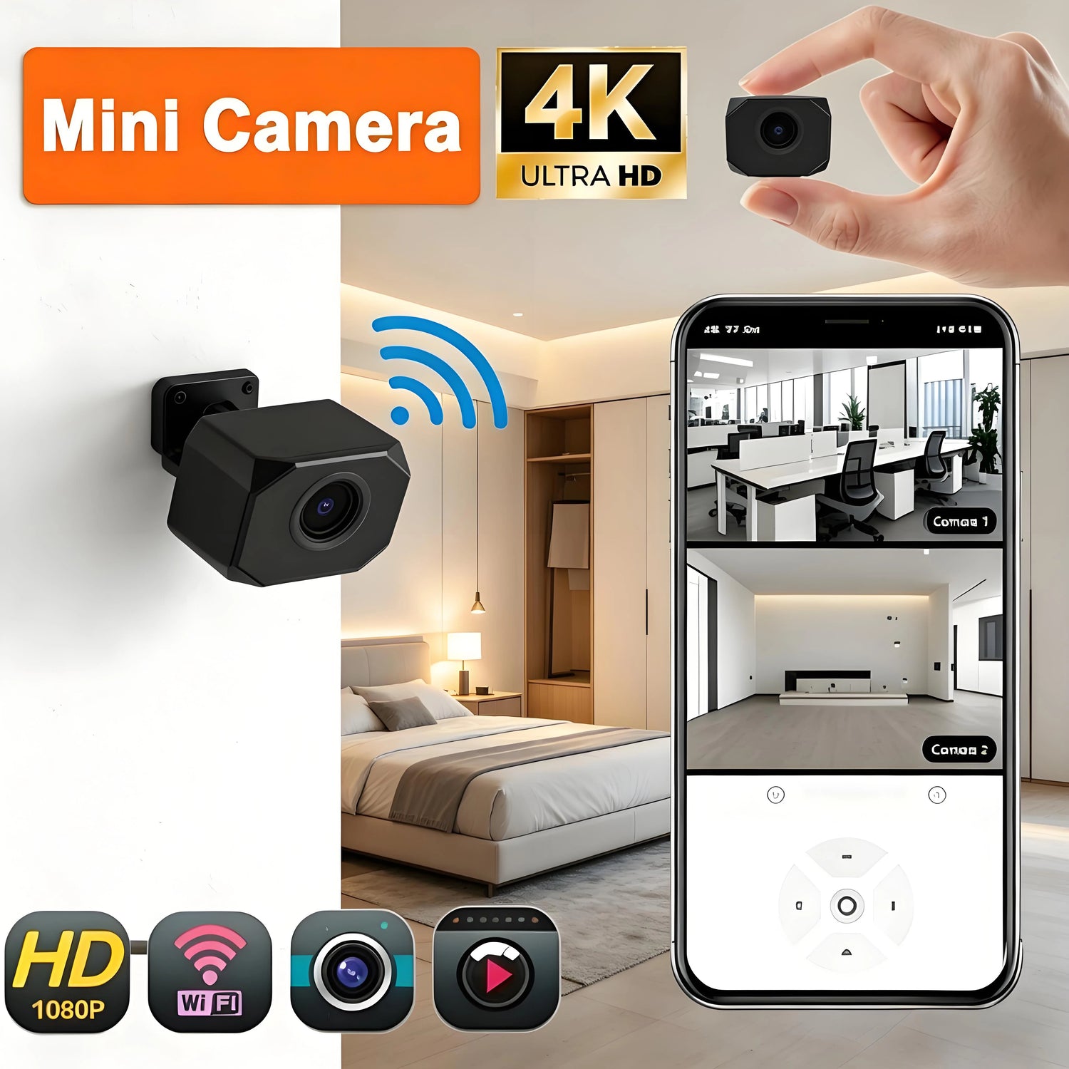 Ash and Anthem: 4K HD WiFi Security Camera for Home