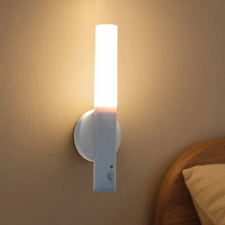 Ash and ANTHEM Smart Motion Sensor Night Light in wardrobe, hallway, reading, and flash light settings.