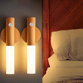 Ash and ANTHEM Smart Motion Sensor Night Light in wardrobe, hallway, reading, and flash light settings.