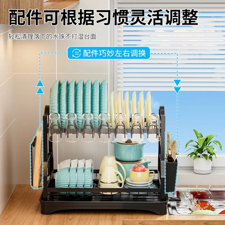 Ash and Anthem 2 Tier Dish Drying Rack