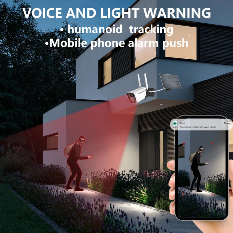 Ash and ANTHEM Solar Powered Security Camera Outdoor Wireless WiFi Cam